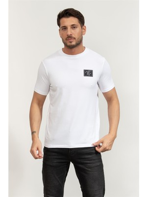 Karl Lagerfeld Crewneck Men's Crew Neck T-Shirt White