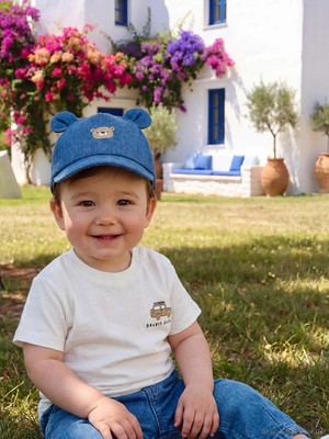Lc Waikiki Yeni Sezon Mavi Ayıcık Nakışlı Erkek Bebek Kep Şapka
