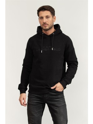 Karl Lagerfeld Jacket Men's Hooded Sweatshirt Black