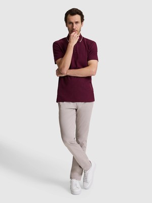 Cacharel Mink Slim Fit Cotton Blend Canvas Trousers