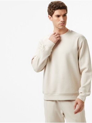 Nautica Men's Beige Regular Fit Sweatshirt