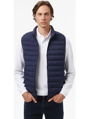 Nautica Men's Navy Regular Fit Water-Repellent Goose Down Vest