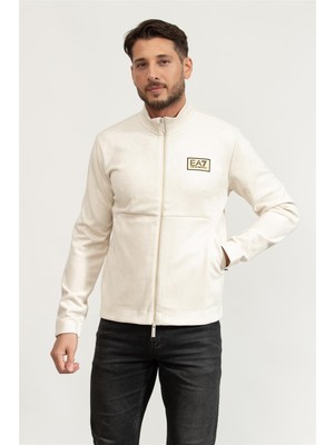 Ea7 Men's Zip-Up Sweatshirt Multicolor