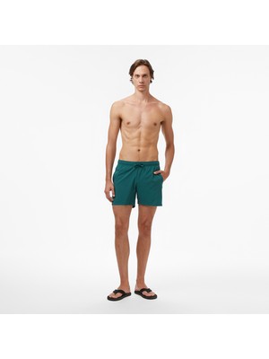 Nautica Men's Green Regular Fit Swim Shorts