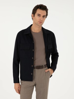 Cacharel Dark Navy Regular Fit Blazer