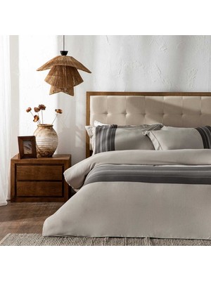 Chakra Monte Bamboo Double Duvet Cover Set 200X220 cm Anthracite/grey