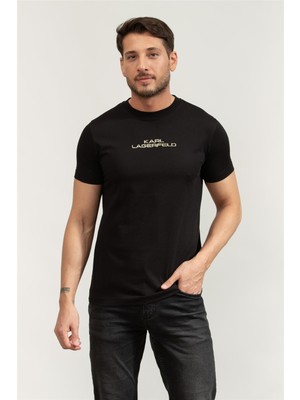 Karl Lagerfeld Crewneck Men's Crew Neck T-Shirt Black