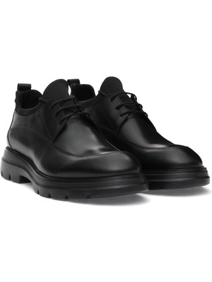 Cacharel Black %100 Leather Smart Casual Shoes