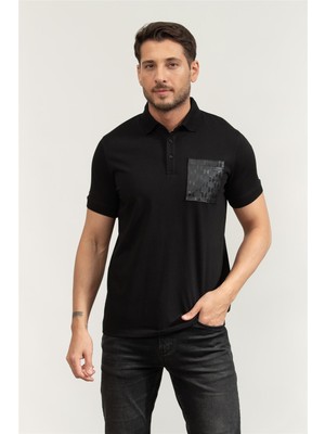 Karl Lagerfeld Men's Polo T-Shirt Black