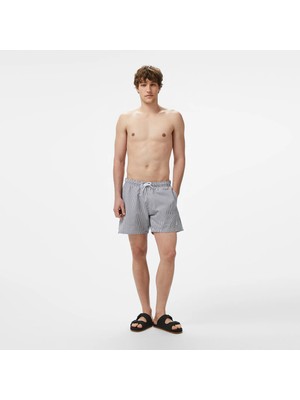 Nautica Men's Navy Striped Swim Shorts