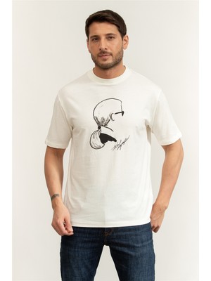 Karl Lagerfeld Men's Crew Neck T-Shirt Red