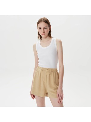 Nautica Women's White Slim Fit Sleeveless T-Shirt