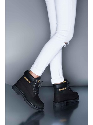 Caterpillar Caterpıllar Black Genuine Leather Women's Boots & Booties CAT0111000101
