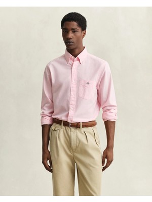 Gant Men's Pink Regular Fit Logo Shirt