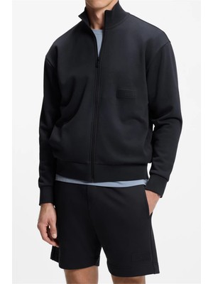 Boss Sw Collar Full Zip Men's Zip-Up Sweatshirt Blue