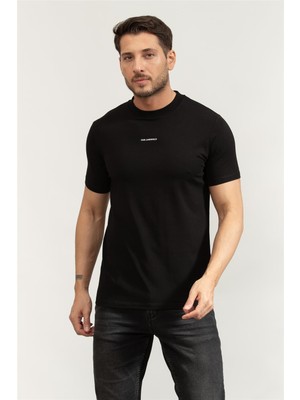 Karl Lagerfeld Crewneck Men's Crew Neck T-Shirt Black