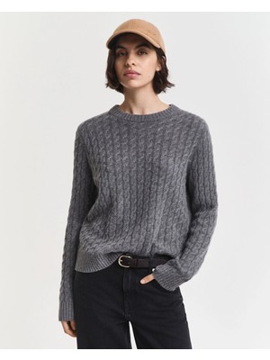 Gant Women's Grey Regular Fit Knit Sweater