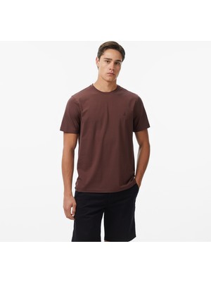 Nautica Men's Brown Regular Fit T-Shirt