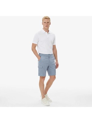 Nautica Men's Blue Regular Fit Cargo Shorts