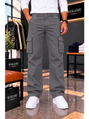Wkm Erkek Gabardin Baggy Fit Kargo Pantolon