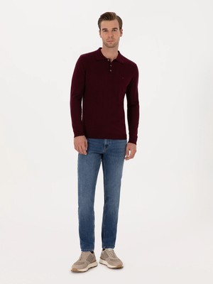 Cacharel Light Blue Slim Fit Cotton Blend Jeans