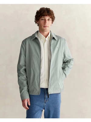 Gant Men's Green Shirt Collar Logo Jacket