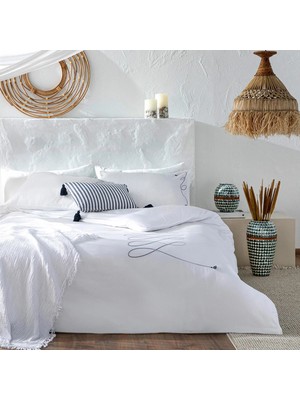 Chakra Asfar Bamboo Double Duvet Cover Set 200X220 cm White