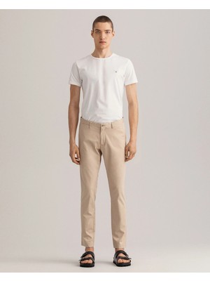 Gant Men's Beige Slim Fit Hallden Trousers