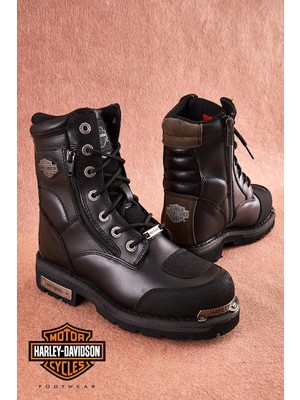 Harley Davidson Harley Davıdson Black Genuine Leather Women's Boots & Booties HD0777032103