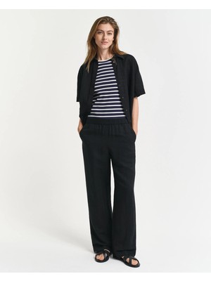 Gant Women's Black Relaxed Fit Trousers