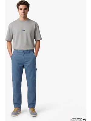 Hugo Boss Tapered Fit Men's Blue Pants