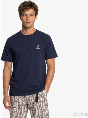 Gramicci One Point Logo Men's Navy T-Shirt
