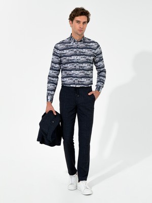 Cacharel Navy Extra Slim Fit Trousers