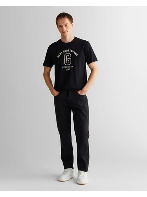 Gant Men's Black Regular Fit Trousers