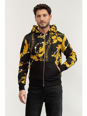 Versace Jeans Couture Men's Zip-Up Sweatshirt Black