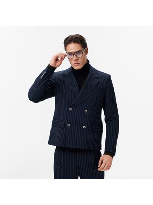 Les Benjamins Regular Fit Men's Navy Jacket