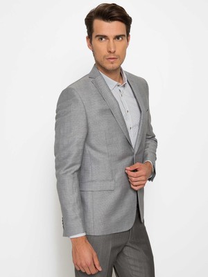 Cacharel Grey Slim Fit Blazer
