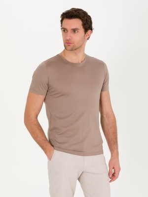 Cacharel Mink Crew Neck Slim Fit Mercerized T-Shirt