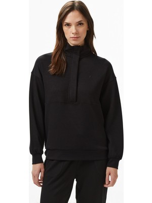 Nautica Women's Black Regular Fit Sweatshirt