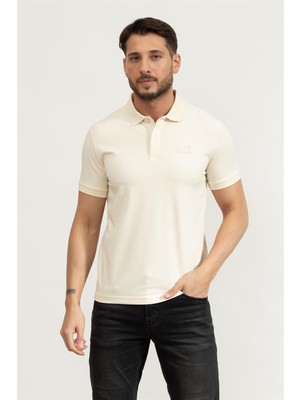 Ea7 Men's Polo Shirt Beige