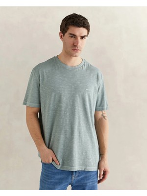 Gant Men's Green Crew Neck Regular Fit T-Shirt