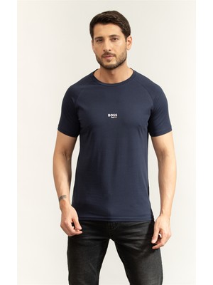 Boss T Shirt Rn Slim Fit Men's Crew Neck T-Shirt Navy