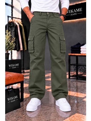 Wkm Erkek Gabardin Baggy Fit Kargo Pantolon