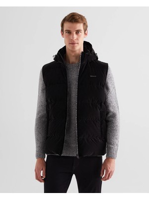 Gant Men's Black Hooded Vest