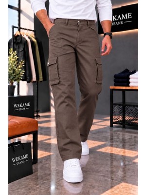 Wkm Erkek Casual Gabardin Regular Fit Kargo Pantolon