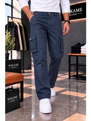 Wkm Erkek Casual Gabardin Regular Fit Kargo Pantolon