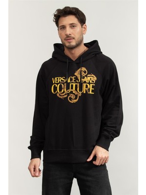 Versace Jeans Couture 76GAIG00CF01G Rx Logo Baroque Sweatshırts Black