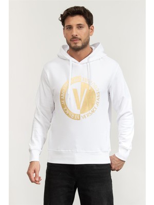 Versace Jeans Couture Men's Hooded Sweatshirt White