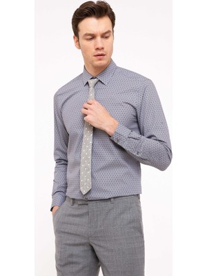 Cacharel Navy Slim Fit Long Sleeve Shirt