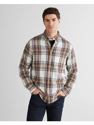 Gant Men's Cream Regular Fit Button-Up Shirt